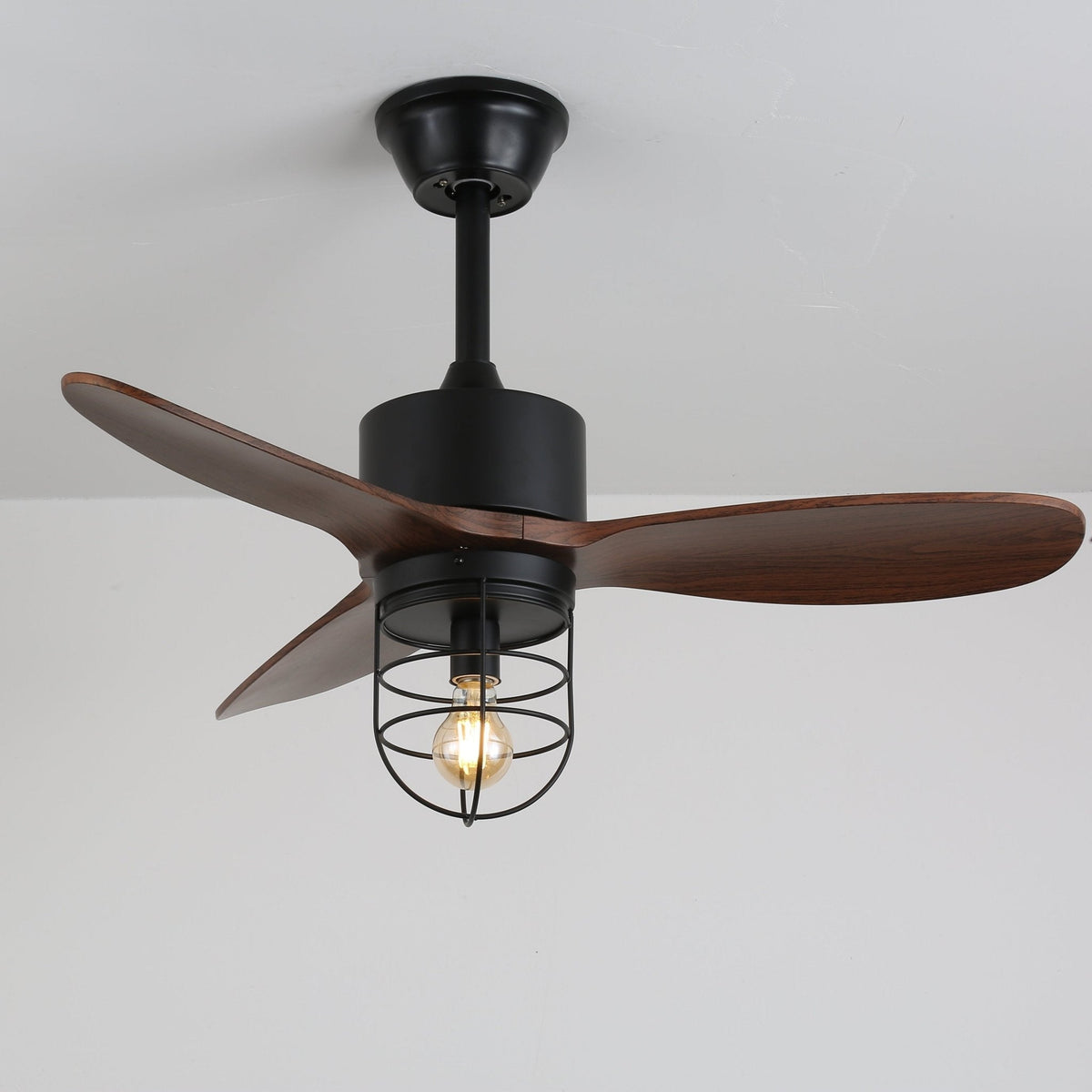 Brisora Industrieller Deckenventilator mit Beleuchtung aus Holz