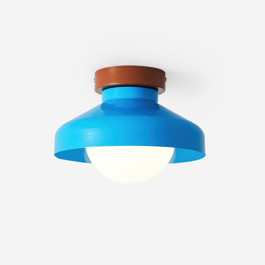 Valaneria Blau Metall flache Deckenleuchte