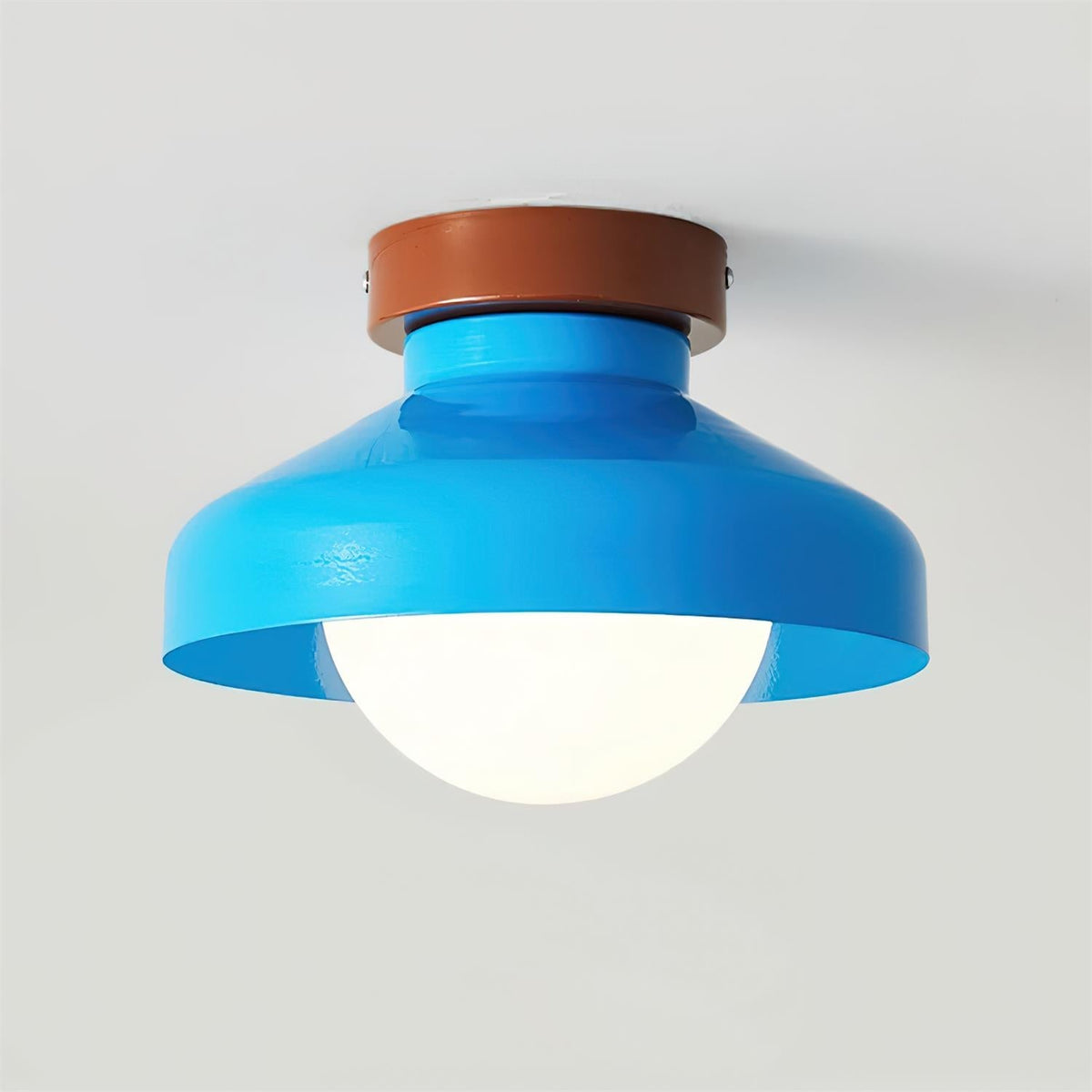 Valaneria Blau Metall flache Deckenleuchte