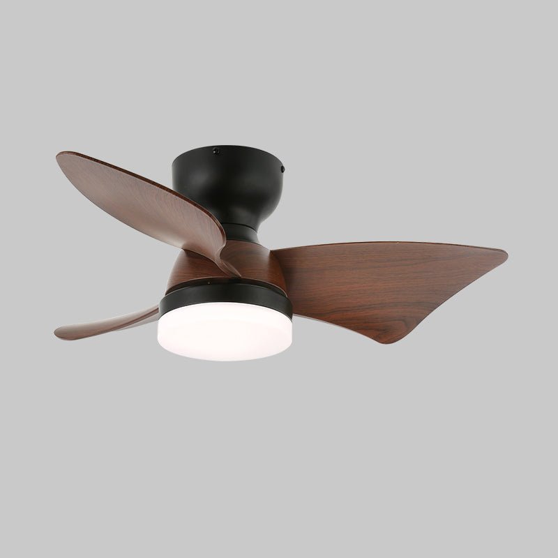Mirella Deckenventilator mit Beleuchtung aus silberfarbenem Holz