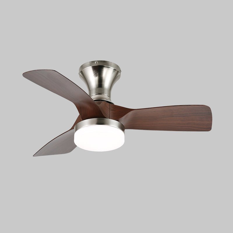 Mirella Deckenventilator mit Beleuchtung aus silberfarbenem Holz