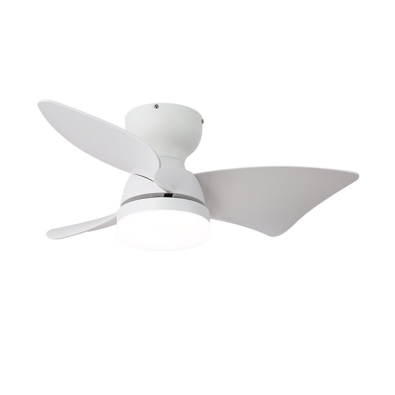 Mirella Deckenventilator mit Beleuchtung aus silberfarbenem Holz