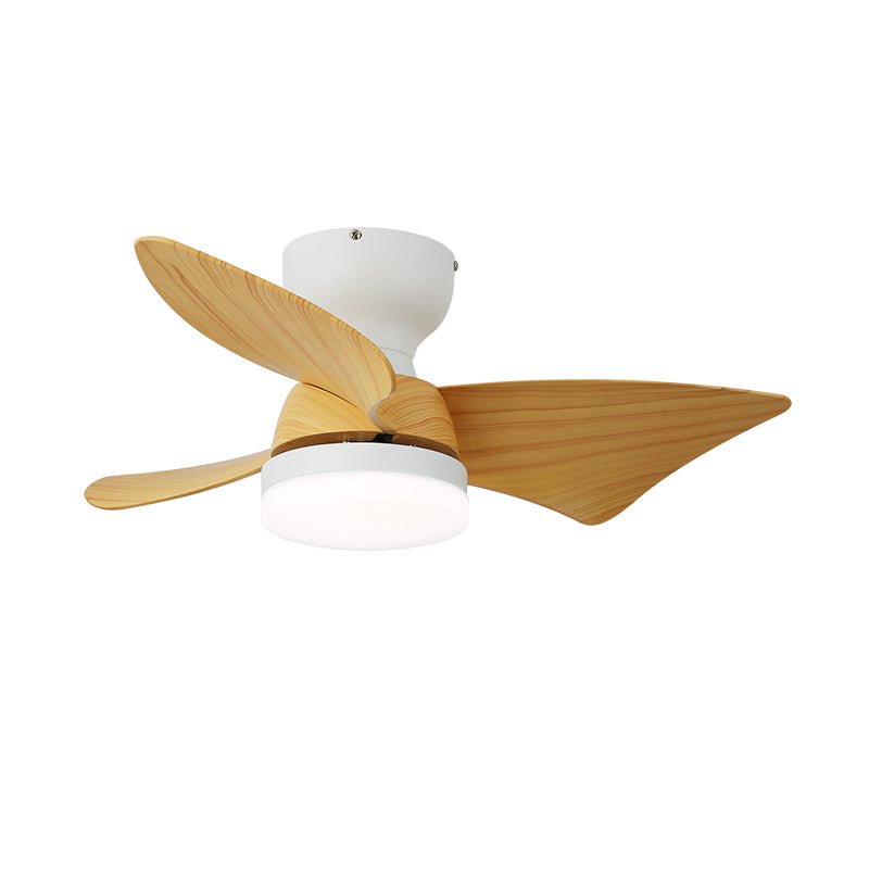 Mirella Deckenventilator mit Beleuchtung aus silberfarbenem Holz