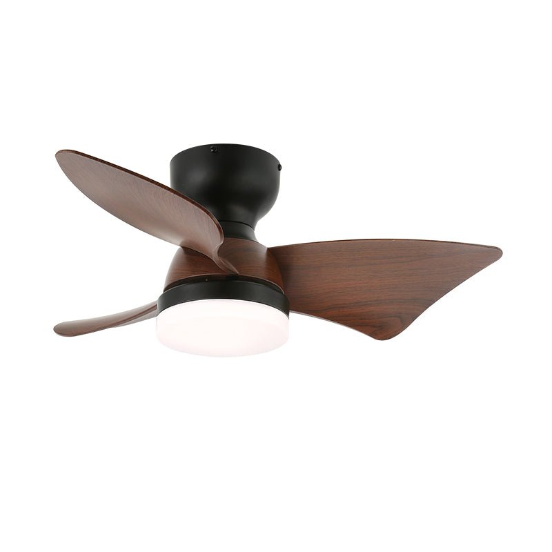 Mirella Deckenventilator mit Beleuchtung aus silberfarbenem Holz
