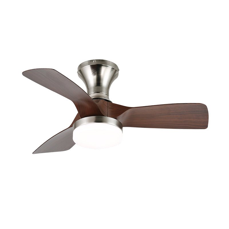 Mirella Deckenventilator mit Beleuchtung aus silberfarbenem Holz