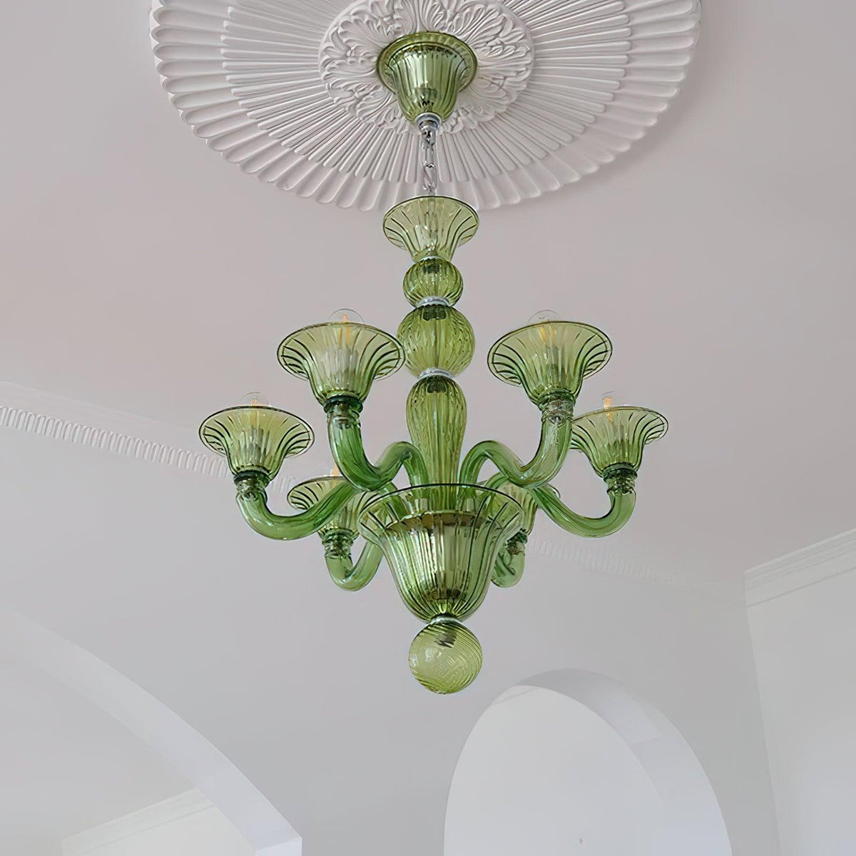 Vase Kronleuchter Murano-Glas Exotisch