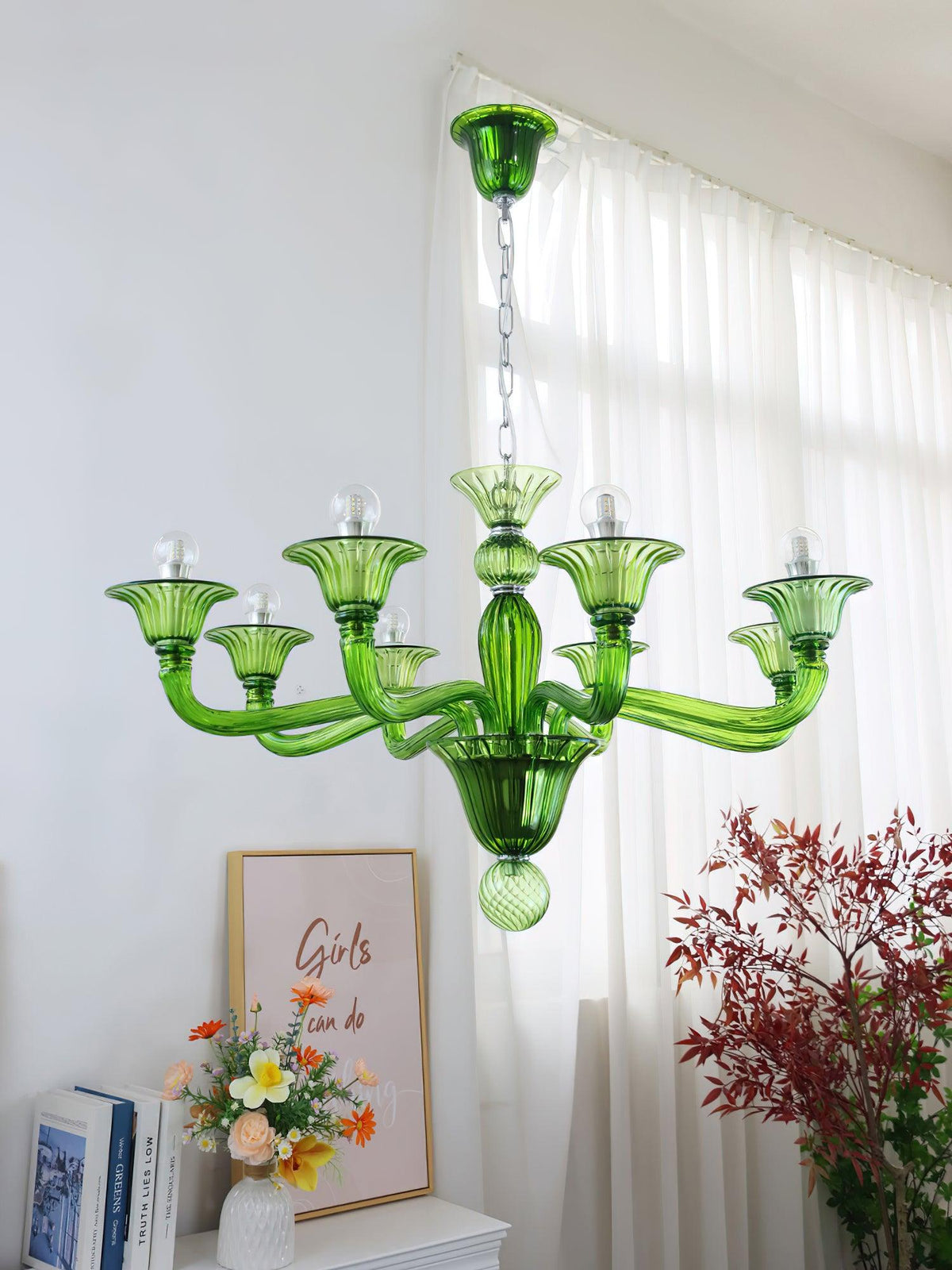 Vase Kronleuchter Murano-Glas Exotisch