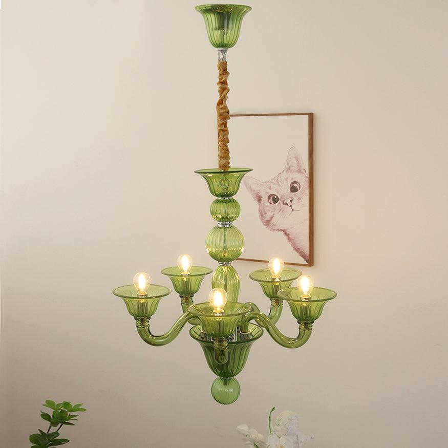 Vase Kronleuchter Murano-Glas Exotisch