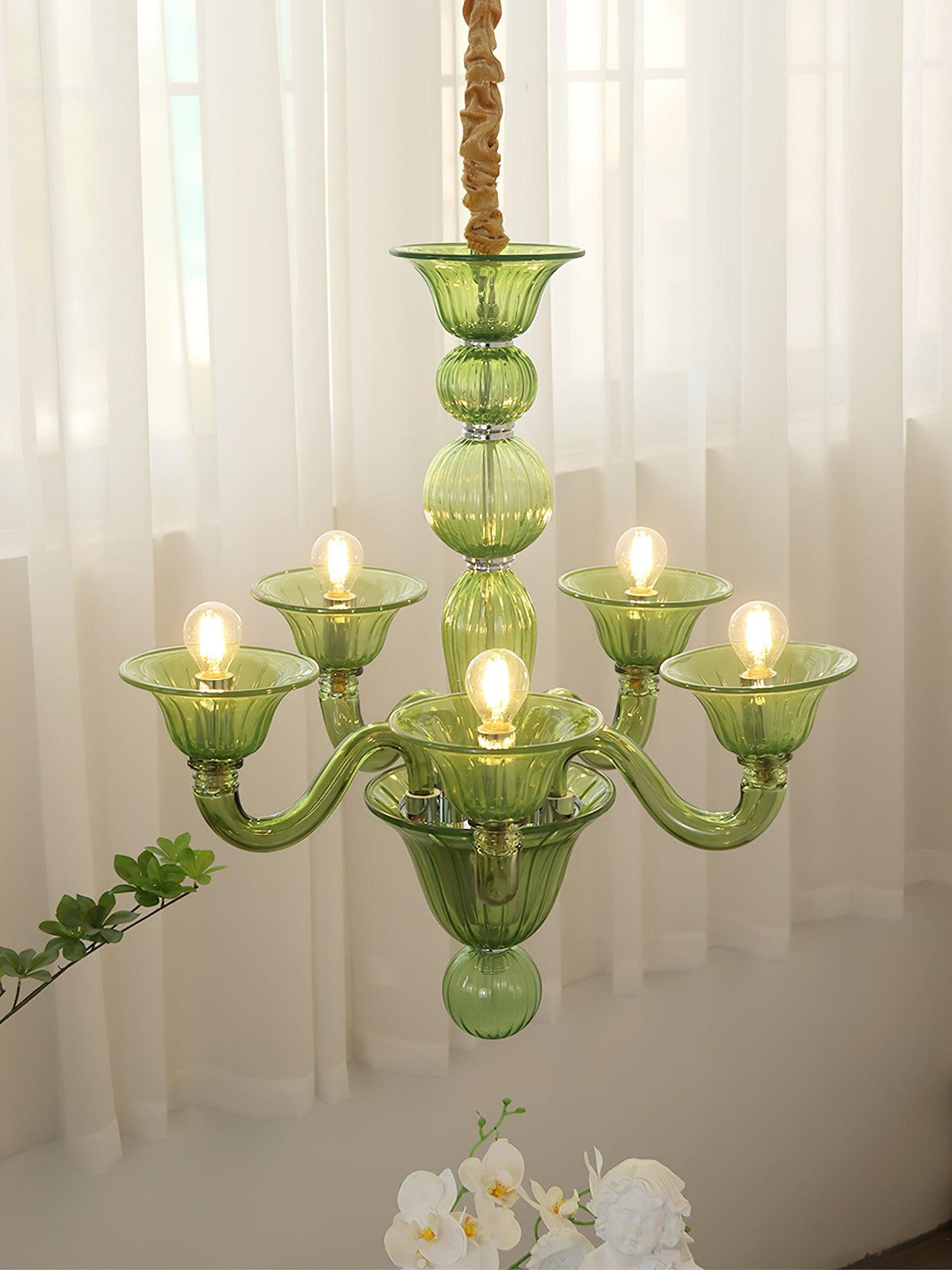 Vase Kronleuchter Murano-Glas Exotisch