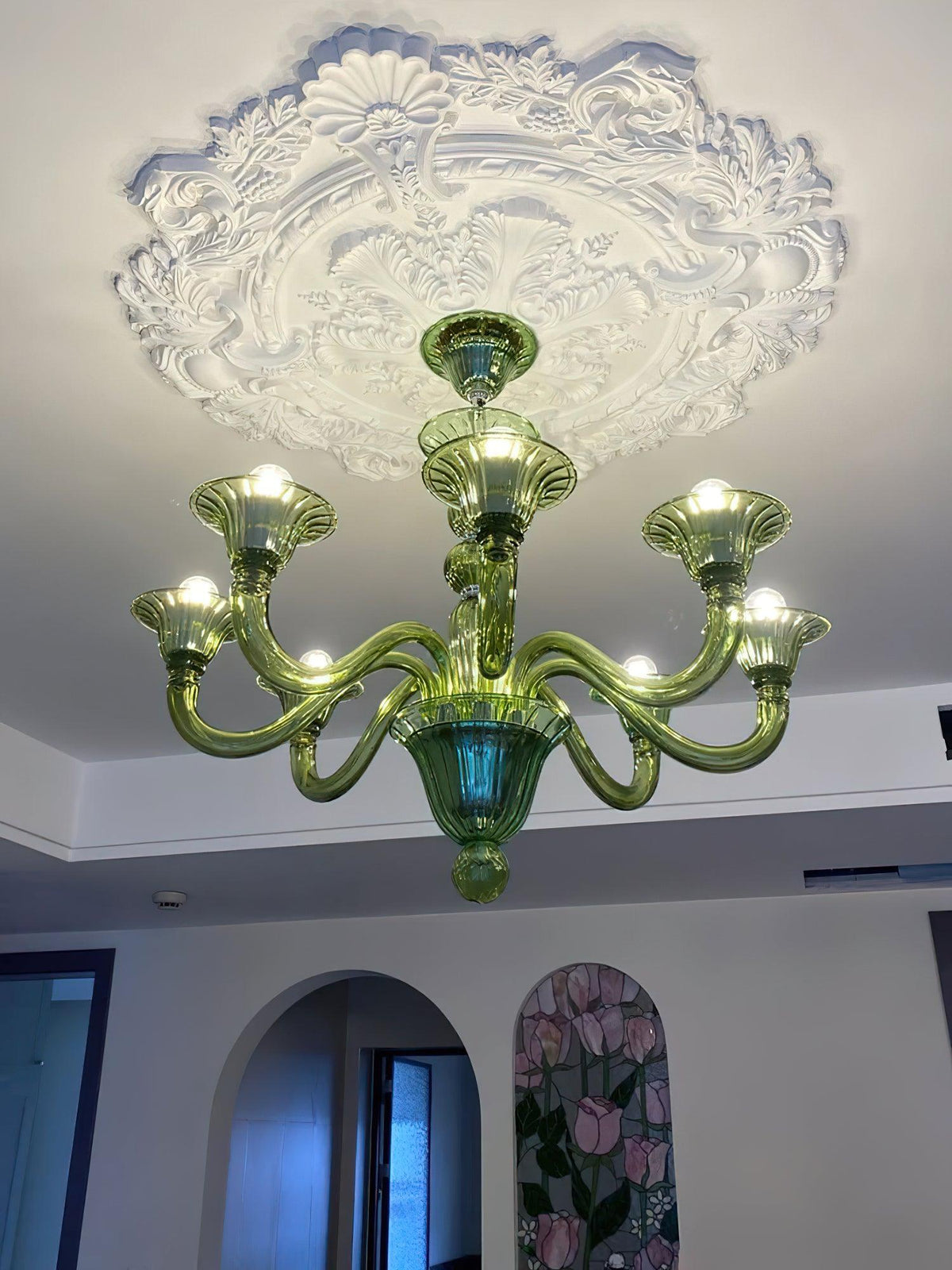 Vase Kronleuchter Murano-Glas Exotisch