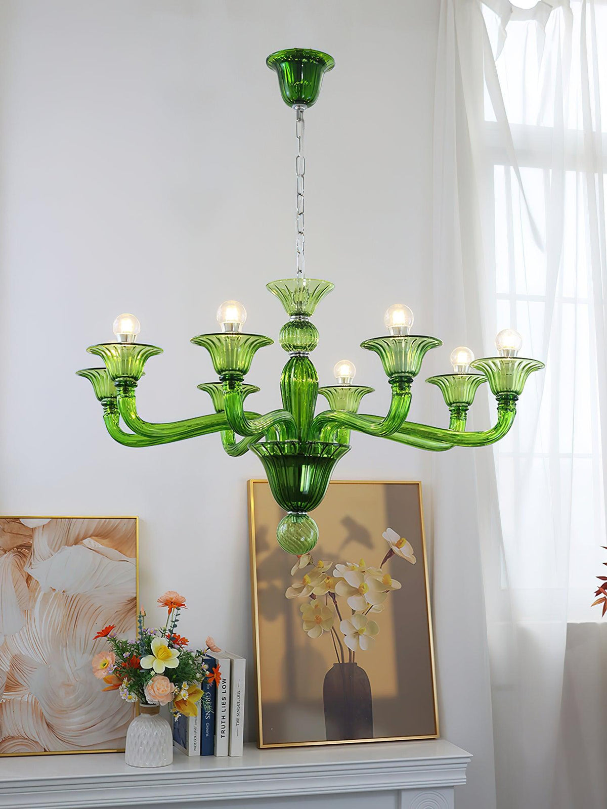 Vase Kronleuchter Murano-Glas Exotisch