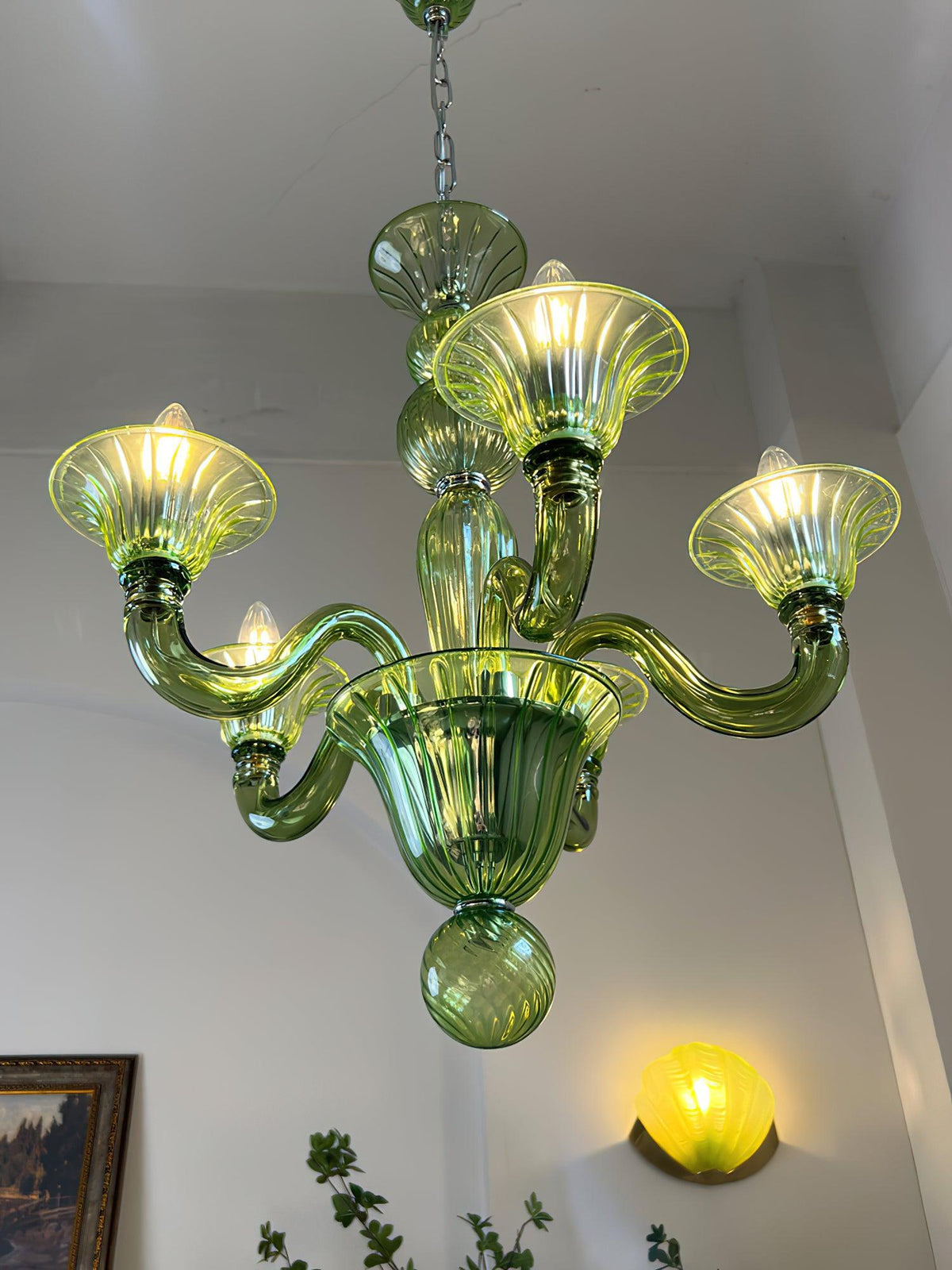 Vase Kronleuchter Murano-Glas Exotisch