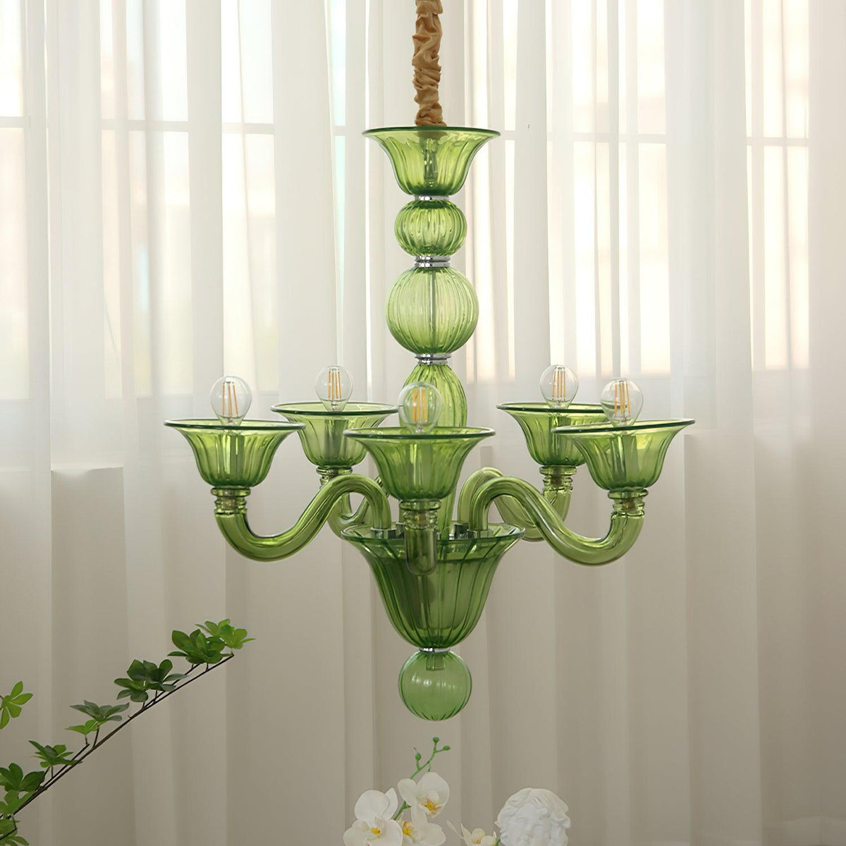 Vase Kronleuchter Murano-Glas Exotisch