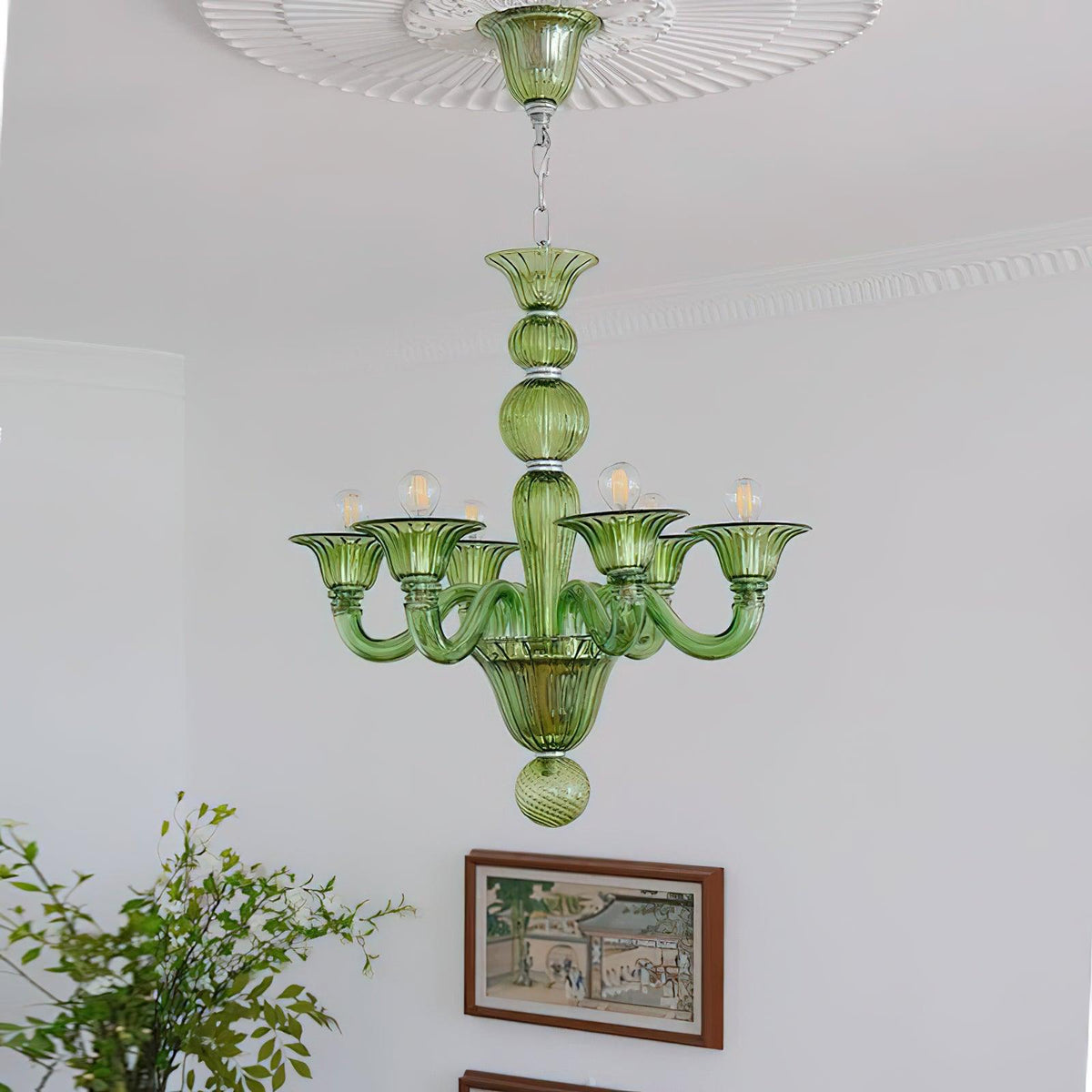 Vase Kronleuchter Murano-Glas Exotisch