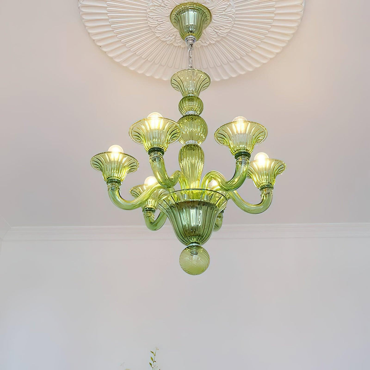 Vase Kronleuchter Murano-Glas Exotisch