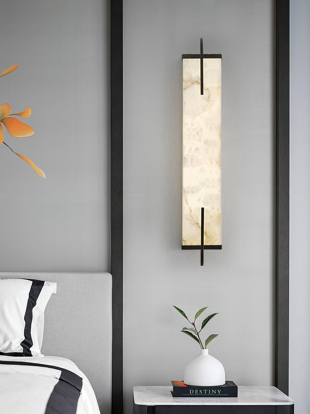 Komino rechteckige Wandleuchte aus Alabaster