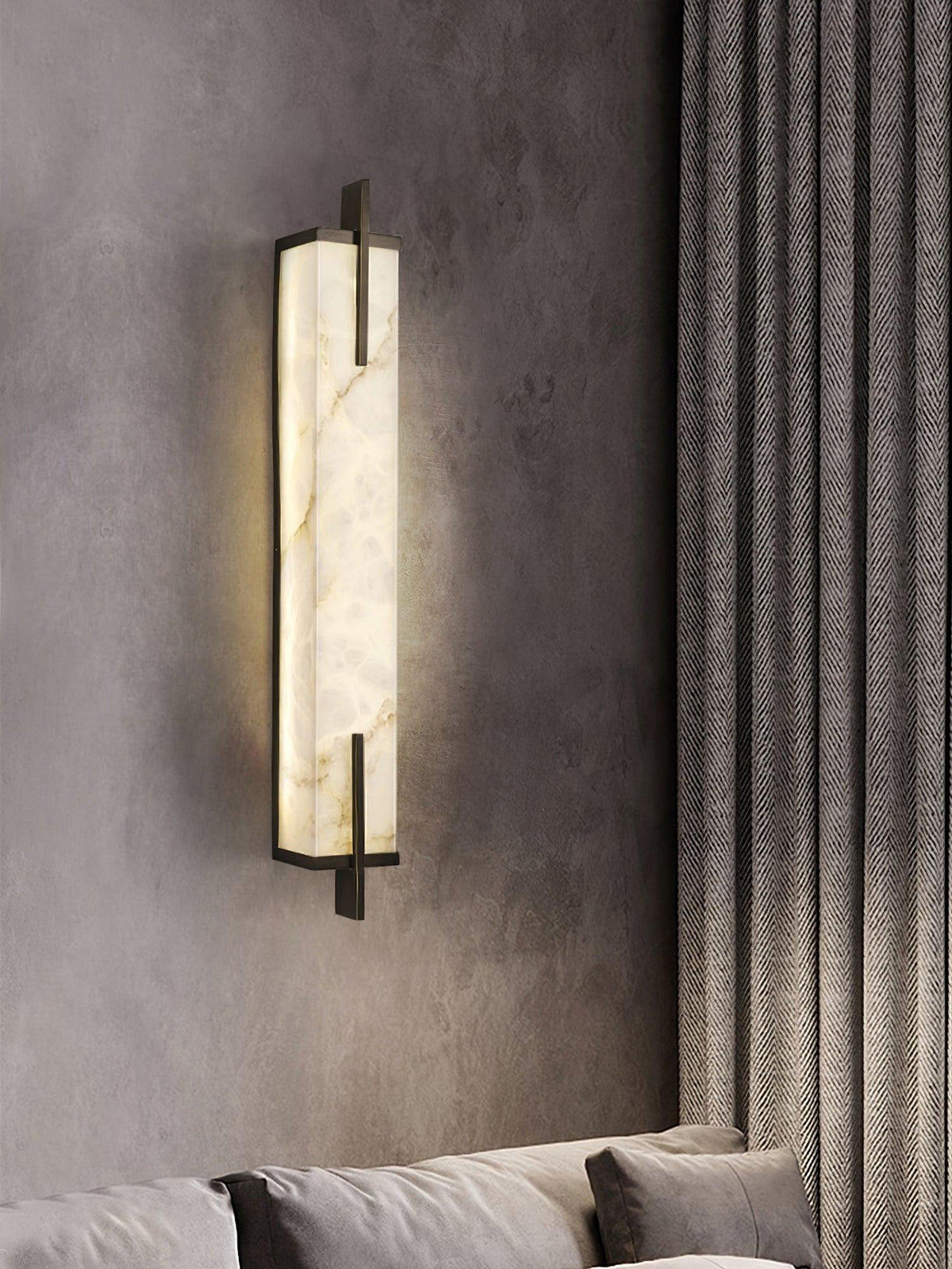 Komino rechteckige Wandleuchte aus Alabaster