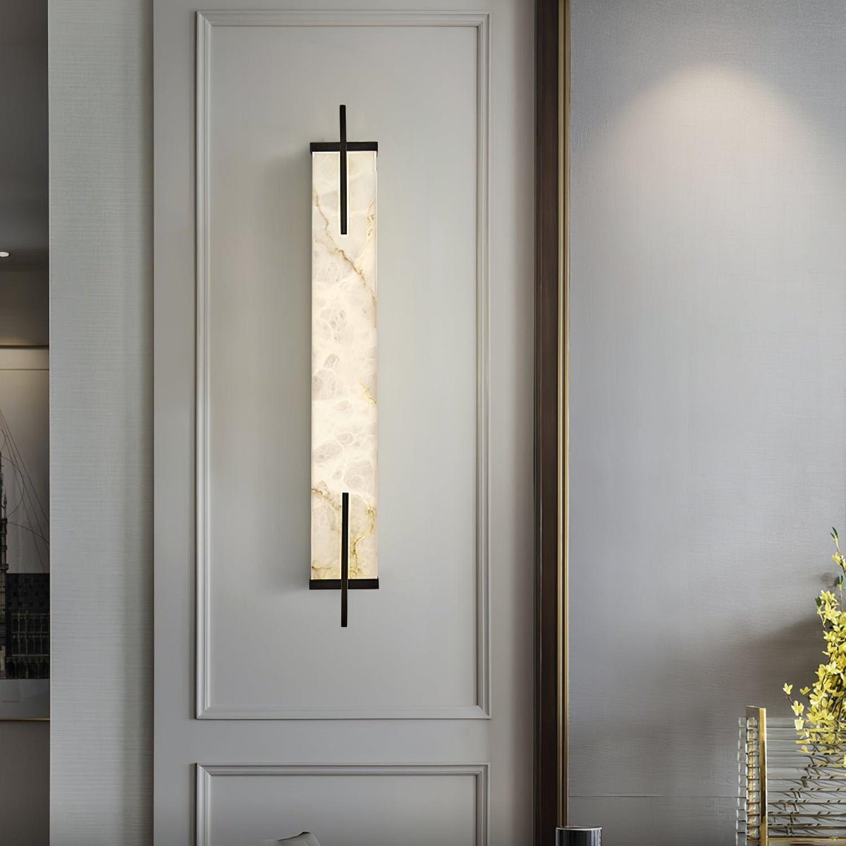 Komino rechteckige Wandleuchte aus Alabaster