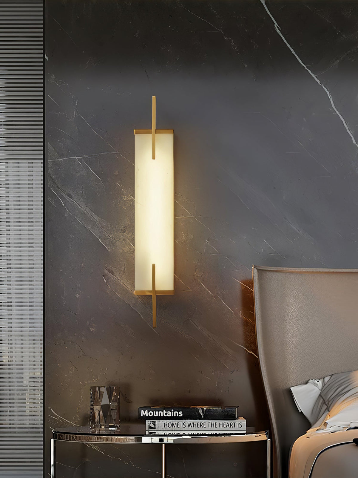 Komino rechteckige Wandleuchte aus Alabaster