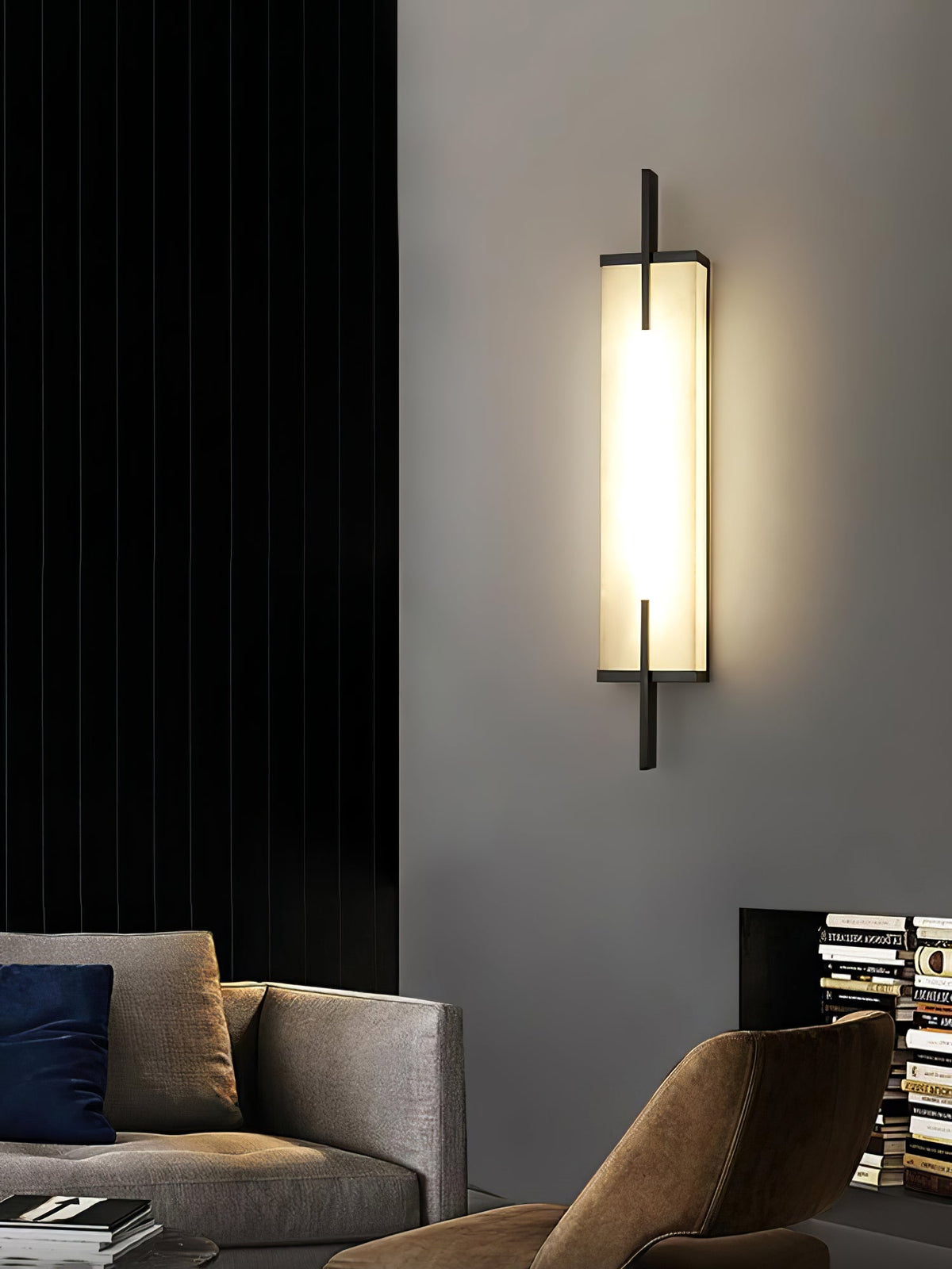 Komino rechteckige Wandleuchte aus Alabaster