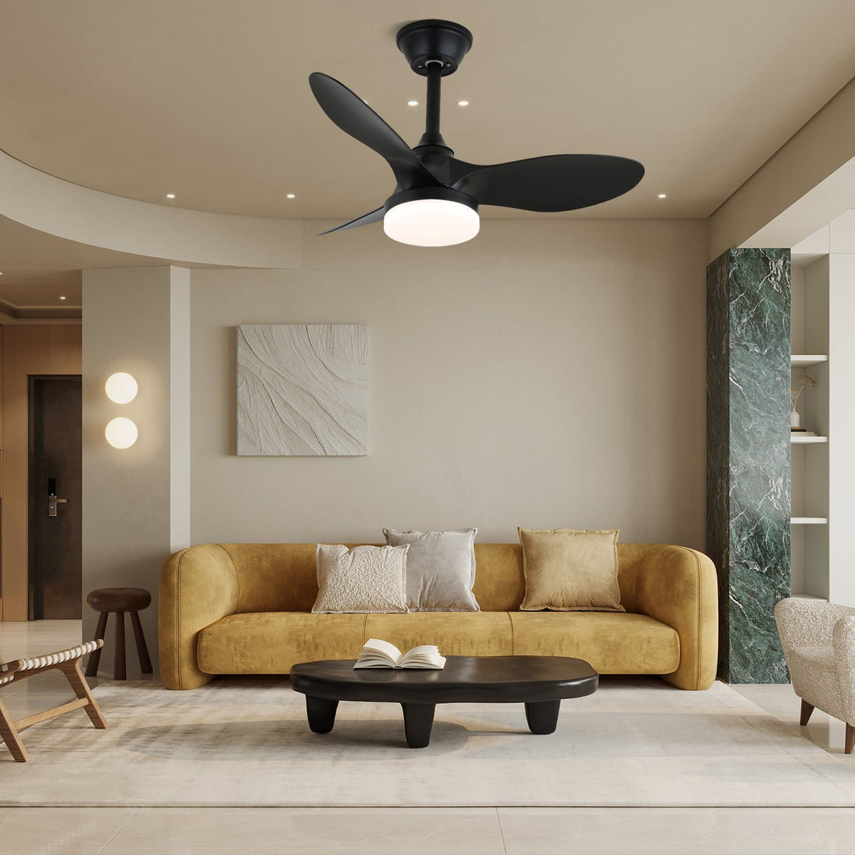 Aelric moderner Deckenventilator mit Beleuchtung