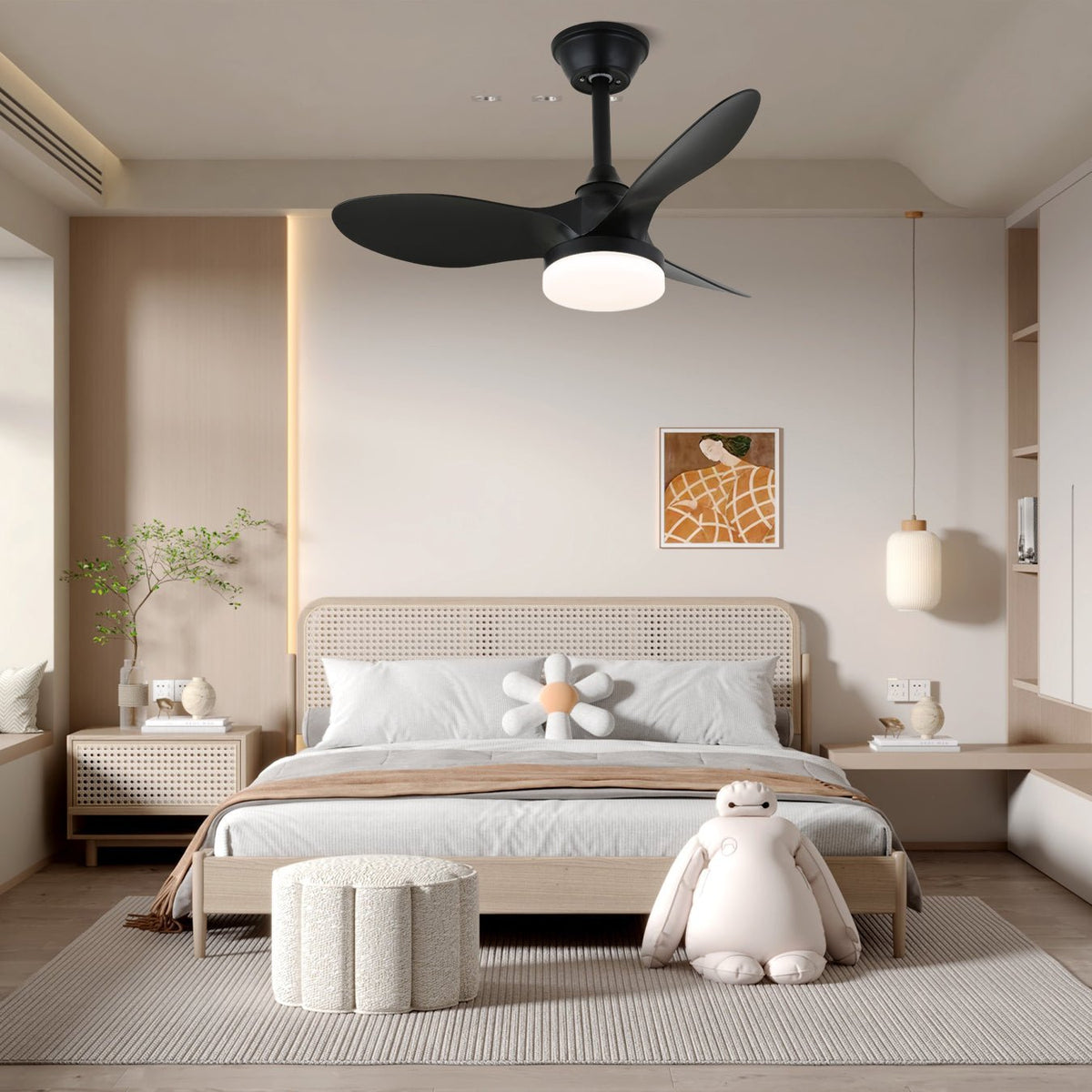 Aelric moderner Deckenventilator mit Beleuchtung