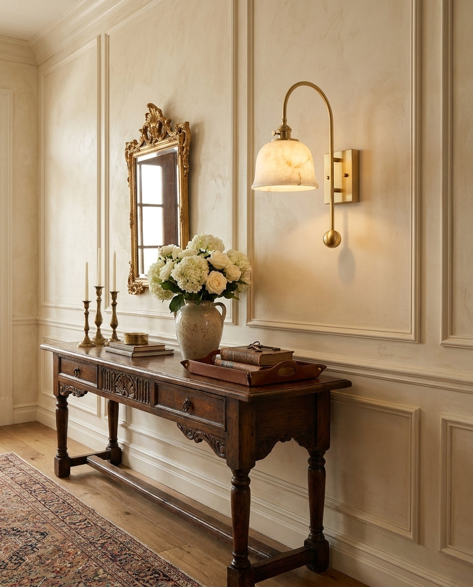 Jarrowhurst Alabaster-Wandleuchte