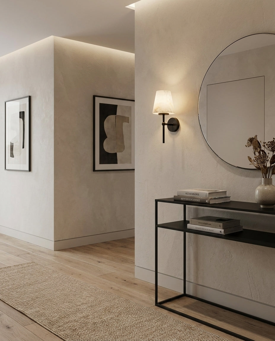 Corvenhurst Alabaster-Wandleuchte
