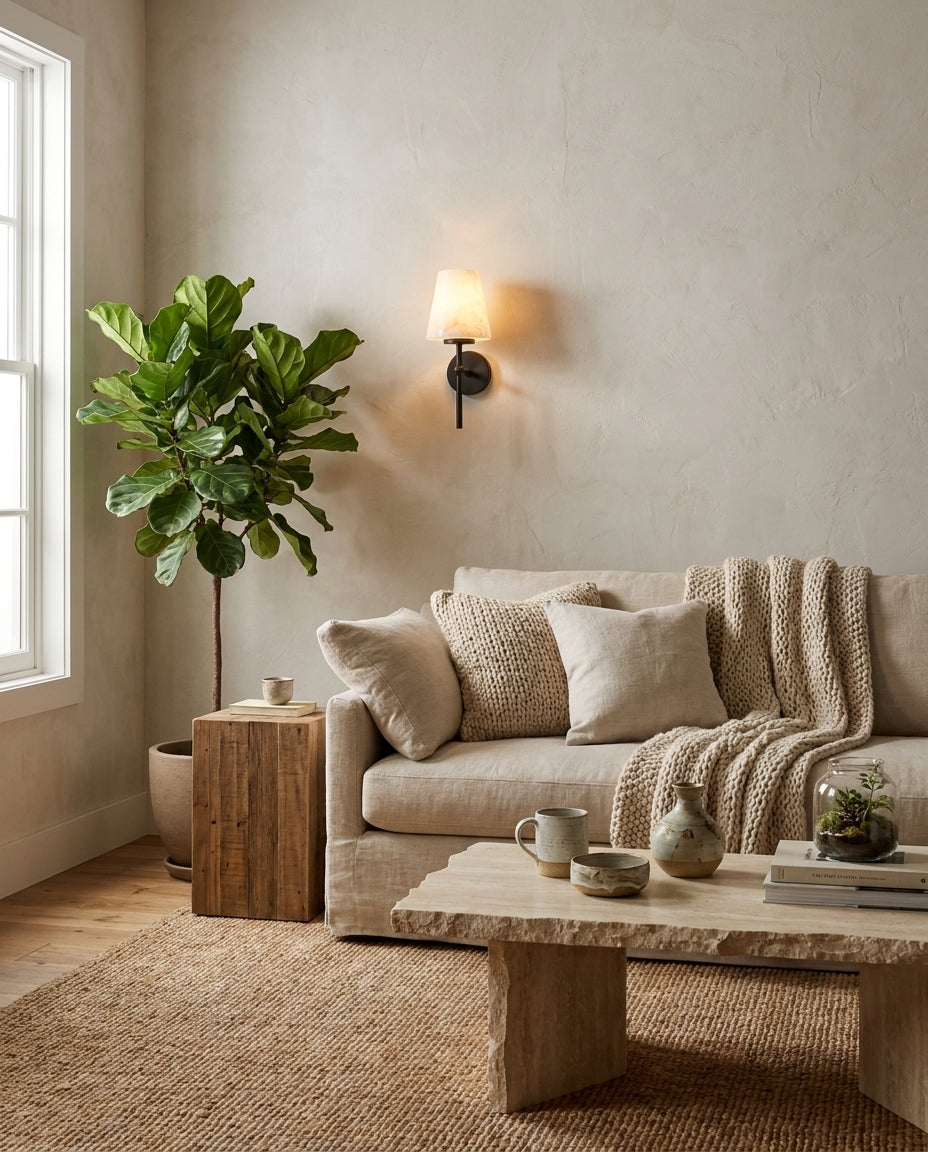 Corvenhurst Alabaster-Wandleuchte