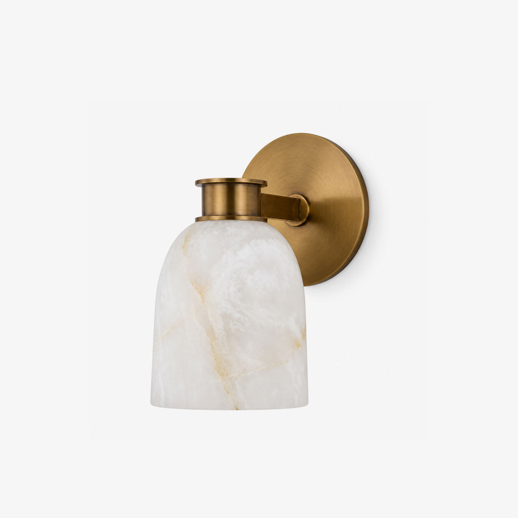 Quenstone Alabaster-Wandleuchte