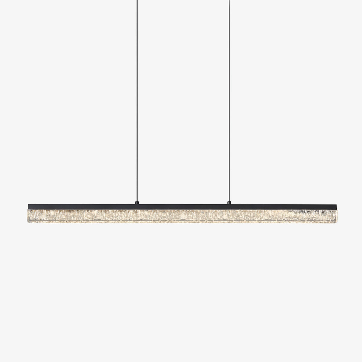 Veluielle Pendelleuchte Schwarz Acryl Linear