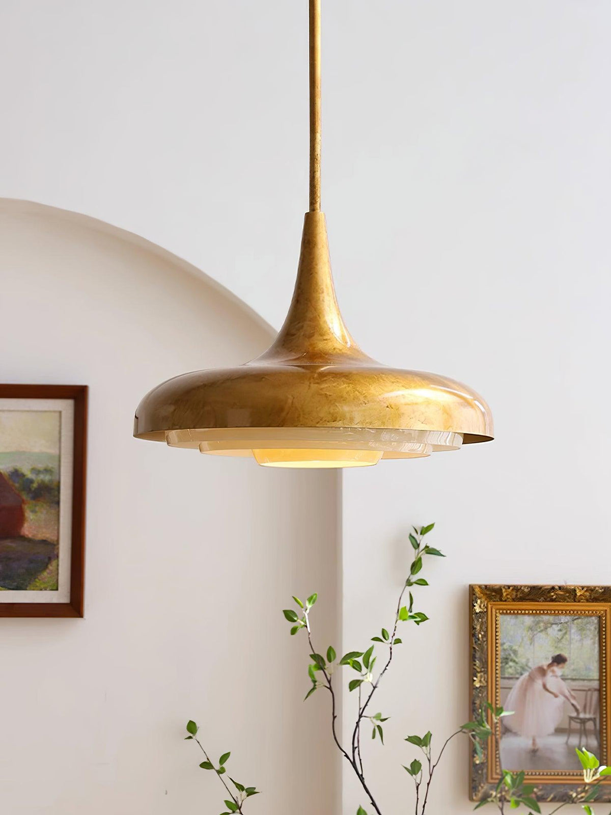 Liorinine Mid-Century-Moderner Pendelleuchte aus Glas