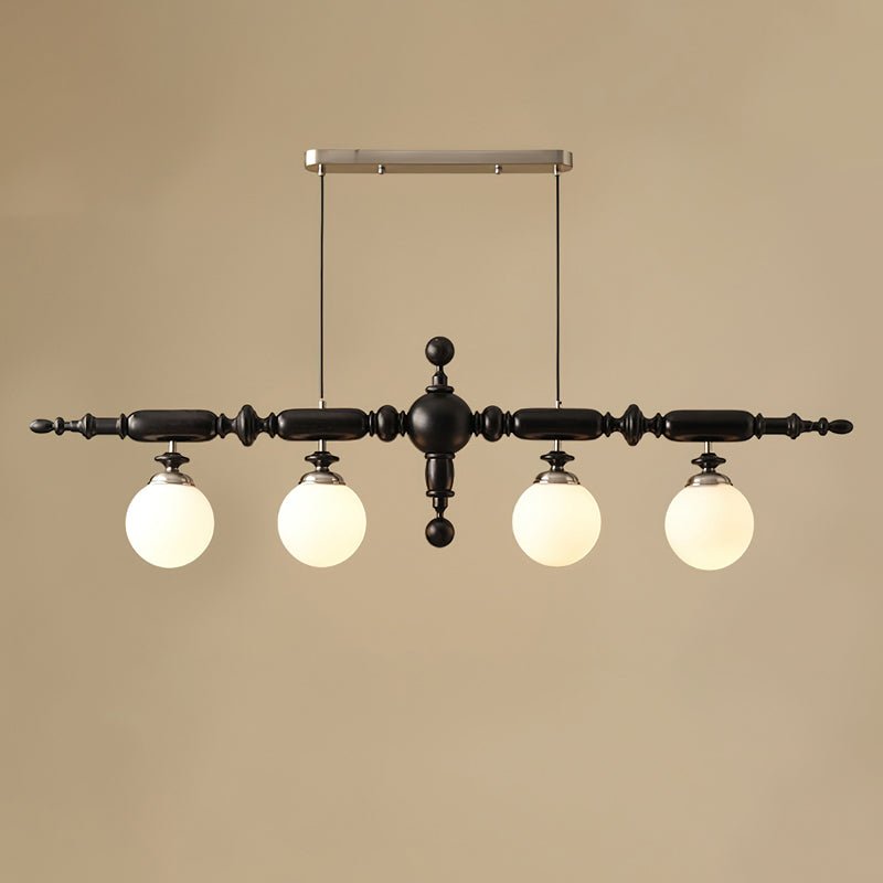 Isilira Classic Holz-Glas lineare Pendelleuchte