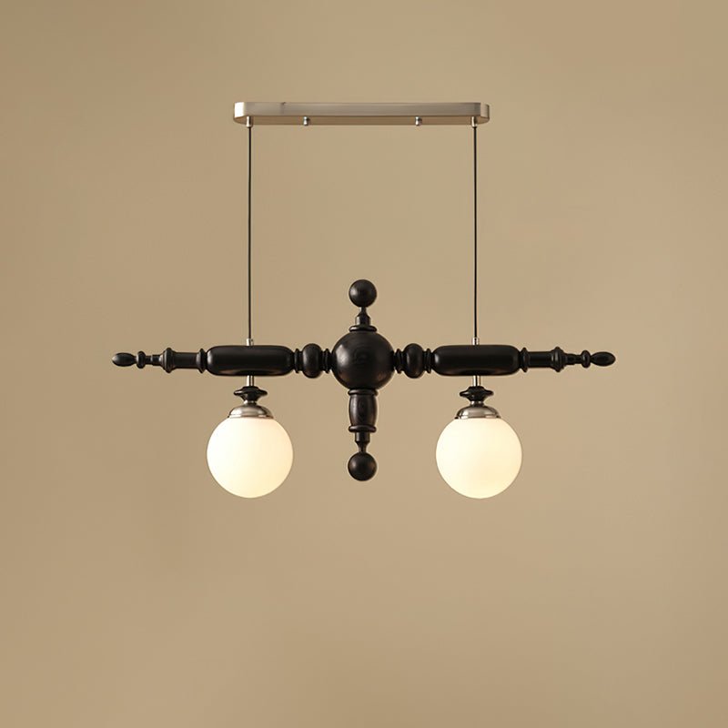 Isilira Classic Holz-Glas lineare Pendelleuchte