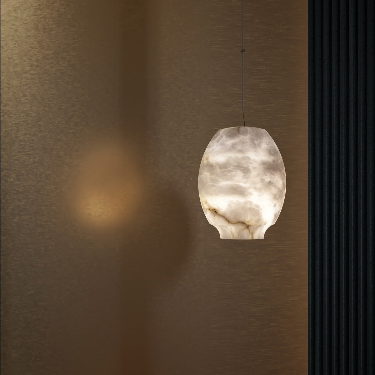 Thalia Minimalistische Alabaster-Pendelleuchte