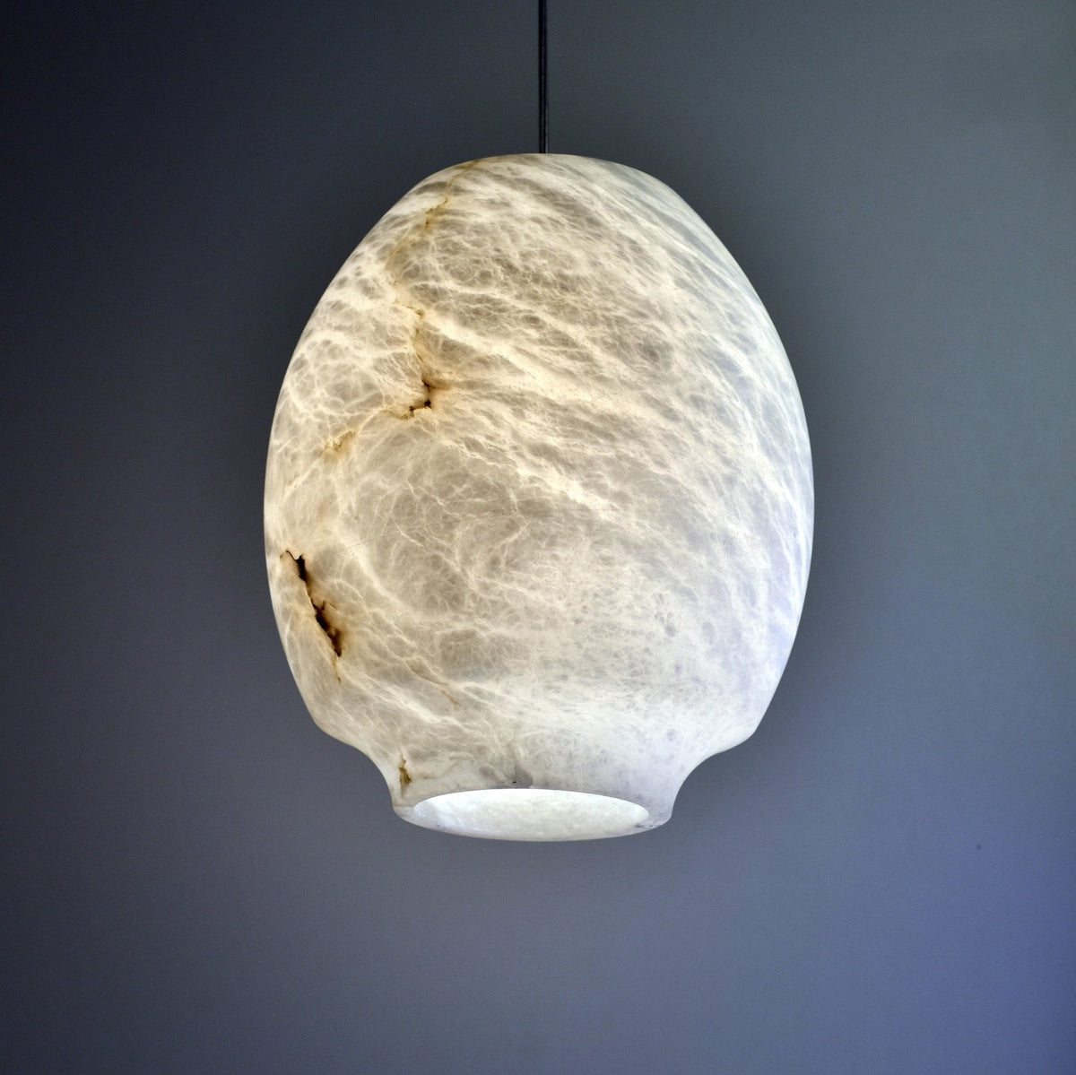 Thalia Minimalistische Alabaster-Pendelleuchte