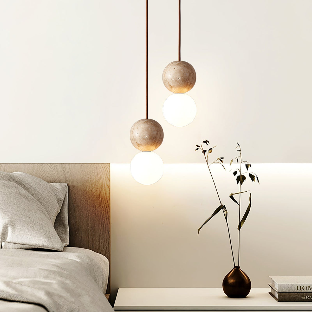Serinelle Travertine Pendelleuchte