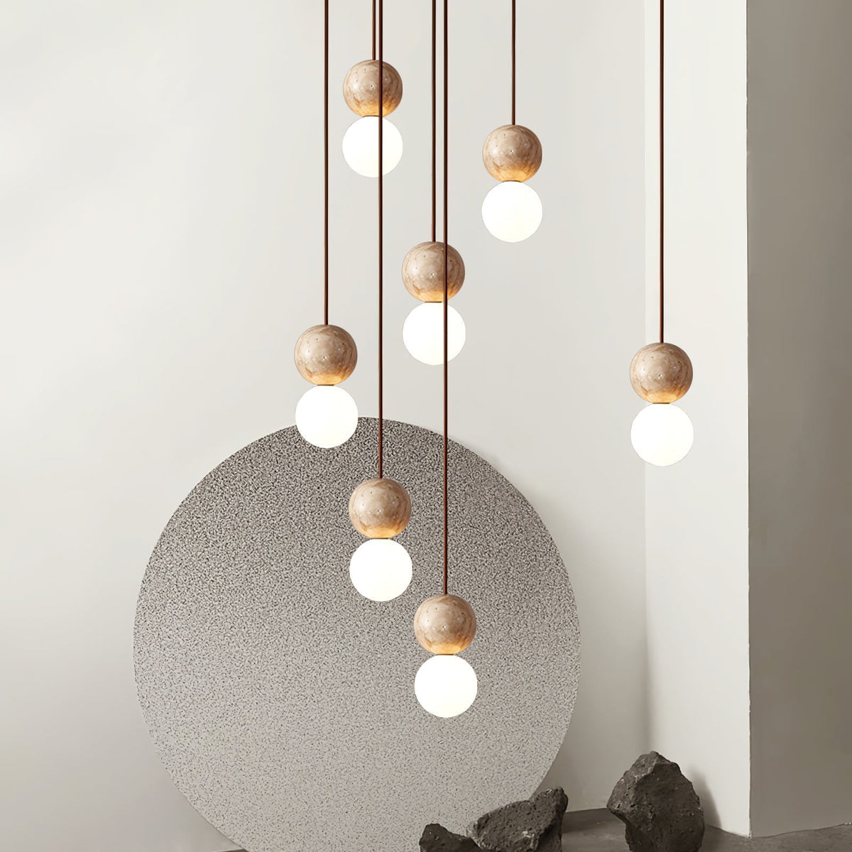 Serinelle Travertine Pendelleuchte