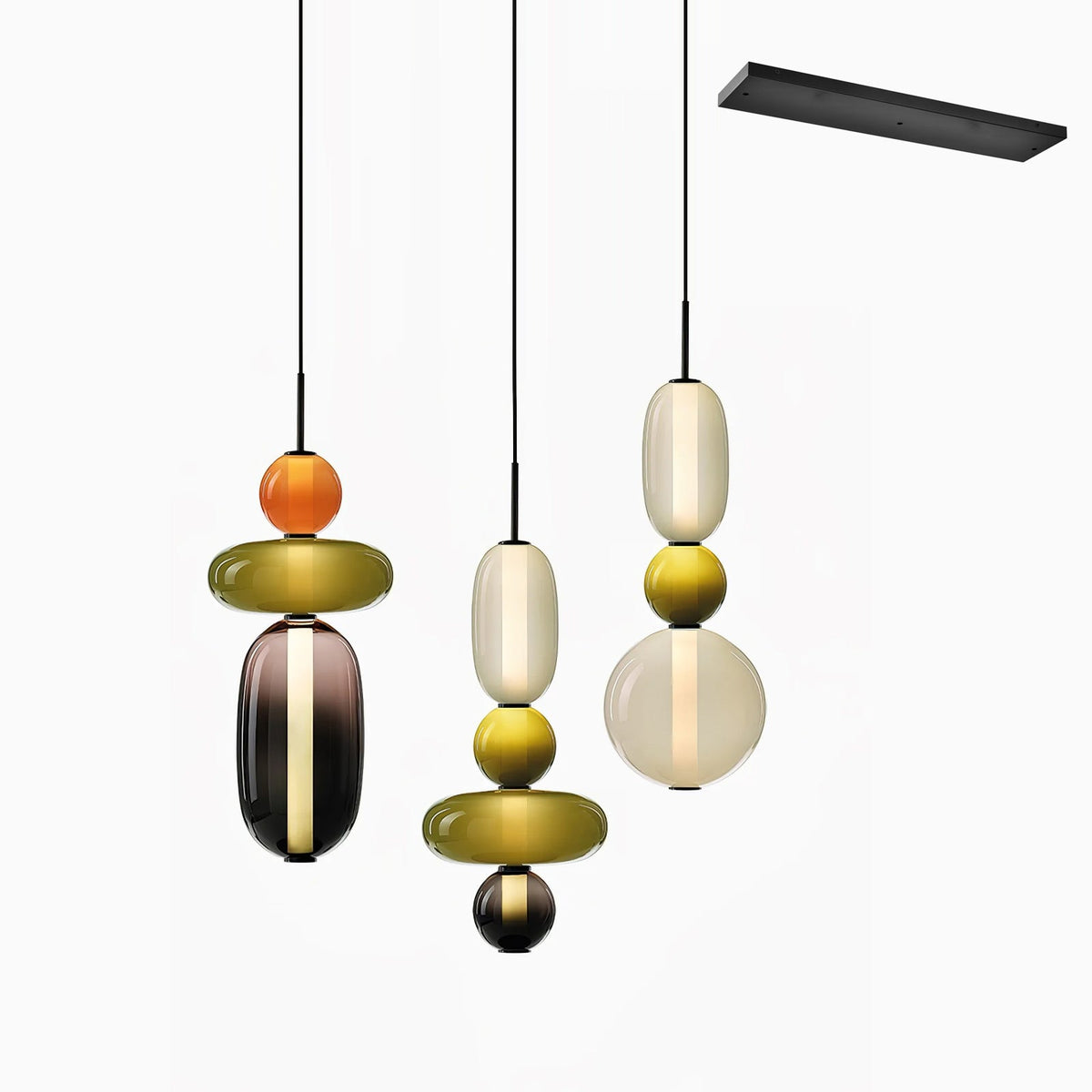 Lioraena Candied Glas Cluster Pendelleuchte