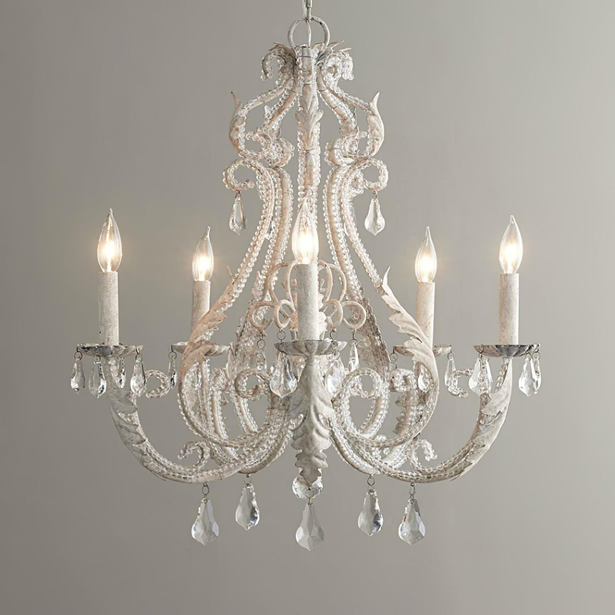 Yuna Pendelleuchte Candle Holder Kristallkugeln