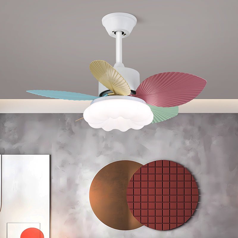 Celoia bunte Glas-Deckenventilator mit Beleuchtung