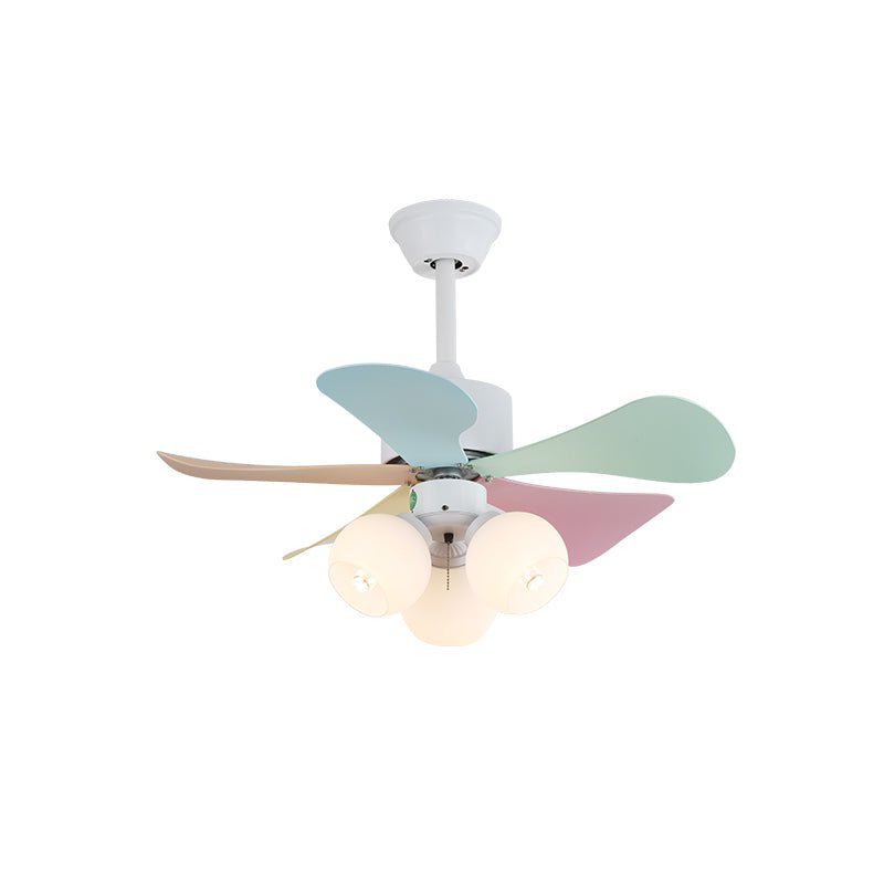 Celoia bunte Glas-Deckenventilator mit Beleuchtung