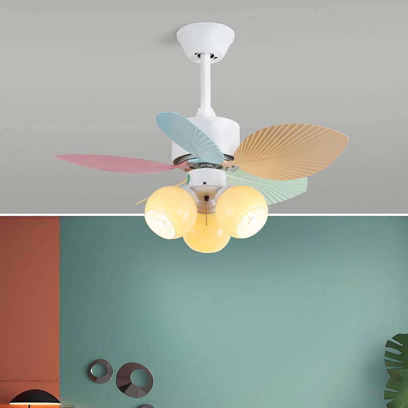 Celoia bunte Glas-Deckenventilator mit Beleuchtung