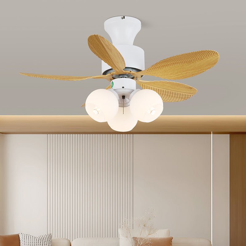 Celoia bunte Glas-Deckenventilator mit Beleuchtung