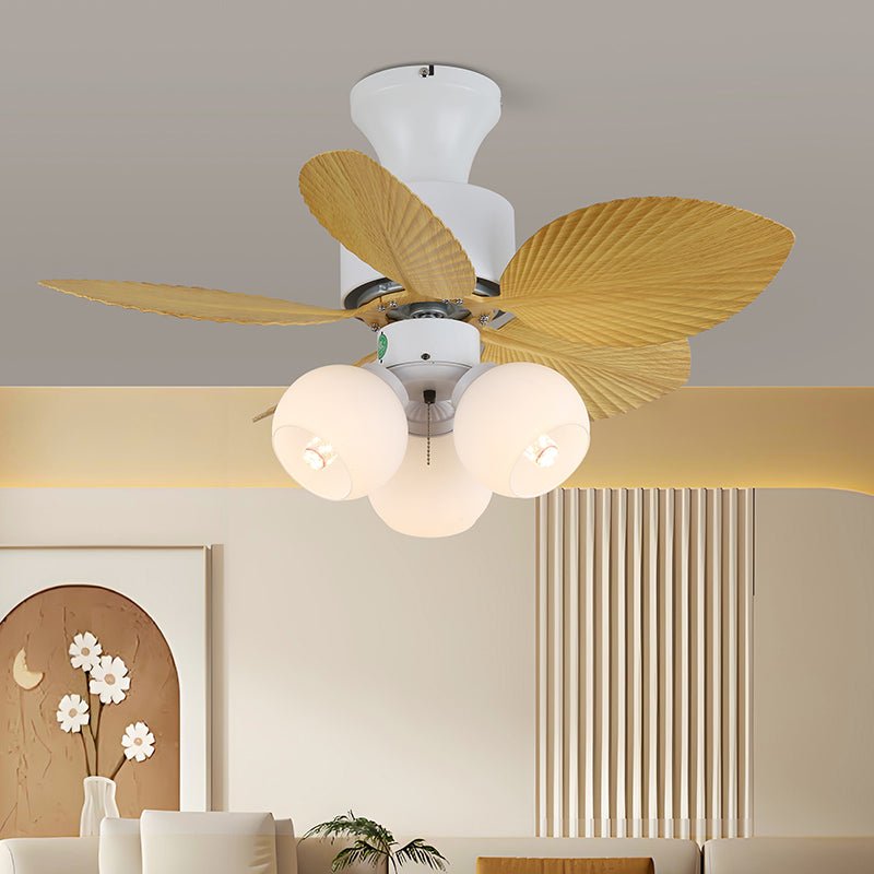 Celoia bunte Glas-Deckenventilator mit Beleuchtung
