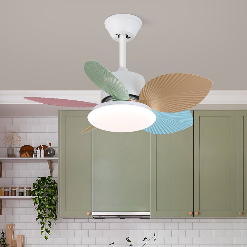 Celoia bunte Glas-Deckenventilator mit Beleuchtung