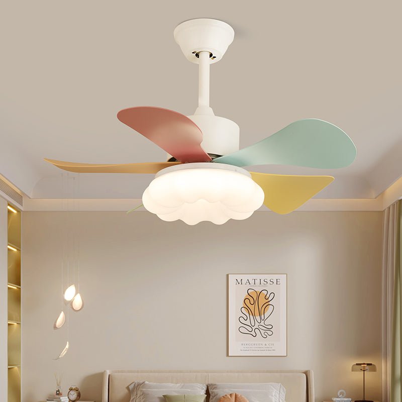 Celoia bunte Glas-Deckenventilator mit Beleuchtung