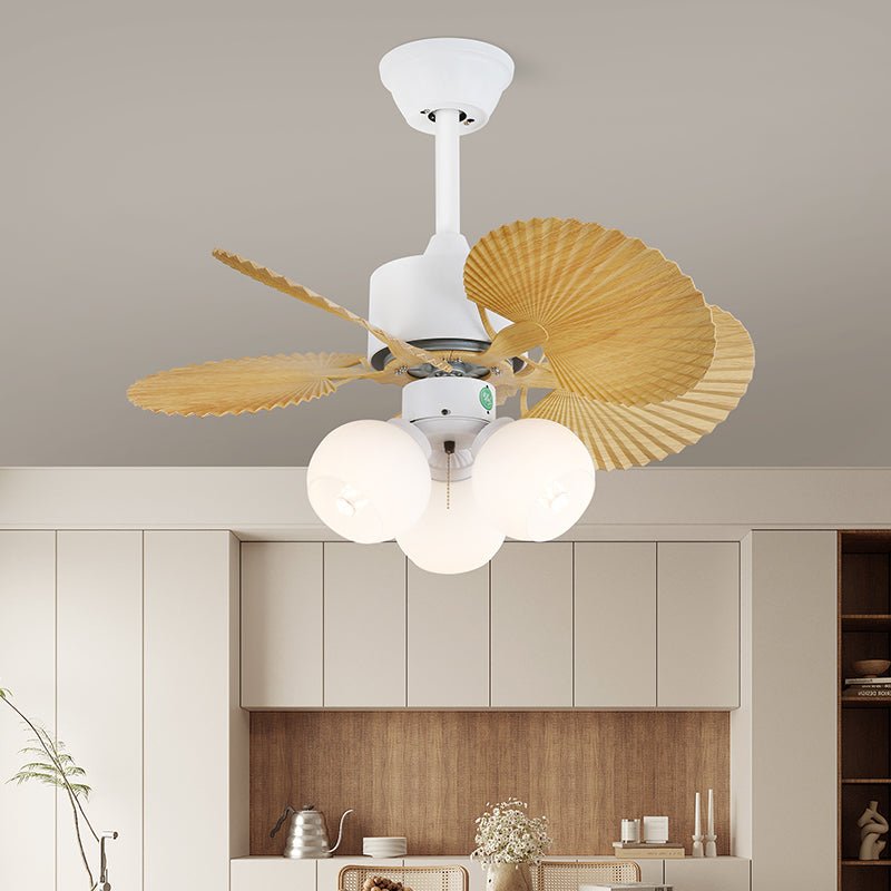 Celoia bunte Glas-Deckenventilator mit Beleuchtung