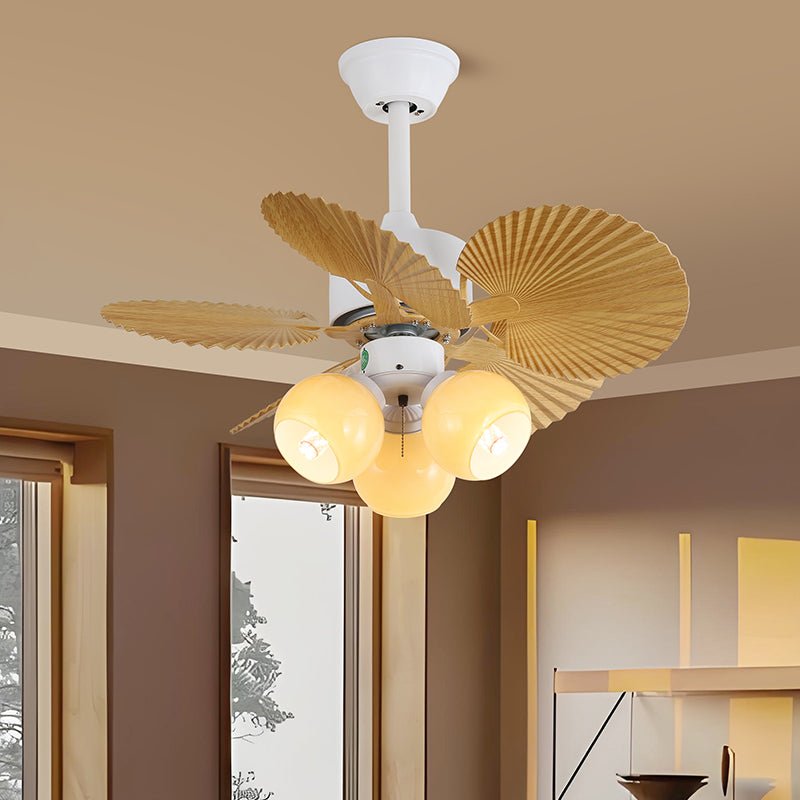 Celoia bunte Glas-Deckenventilator mit Beleuchtung