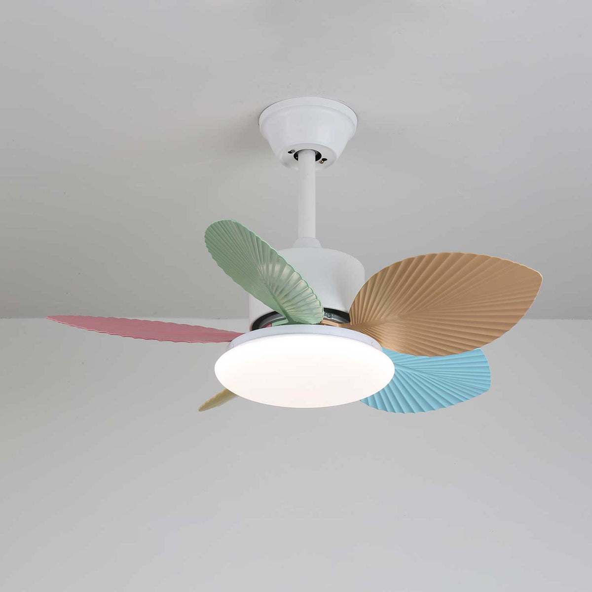 Celoia bunte Glas-Deckenventilator mit Beleuchtung